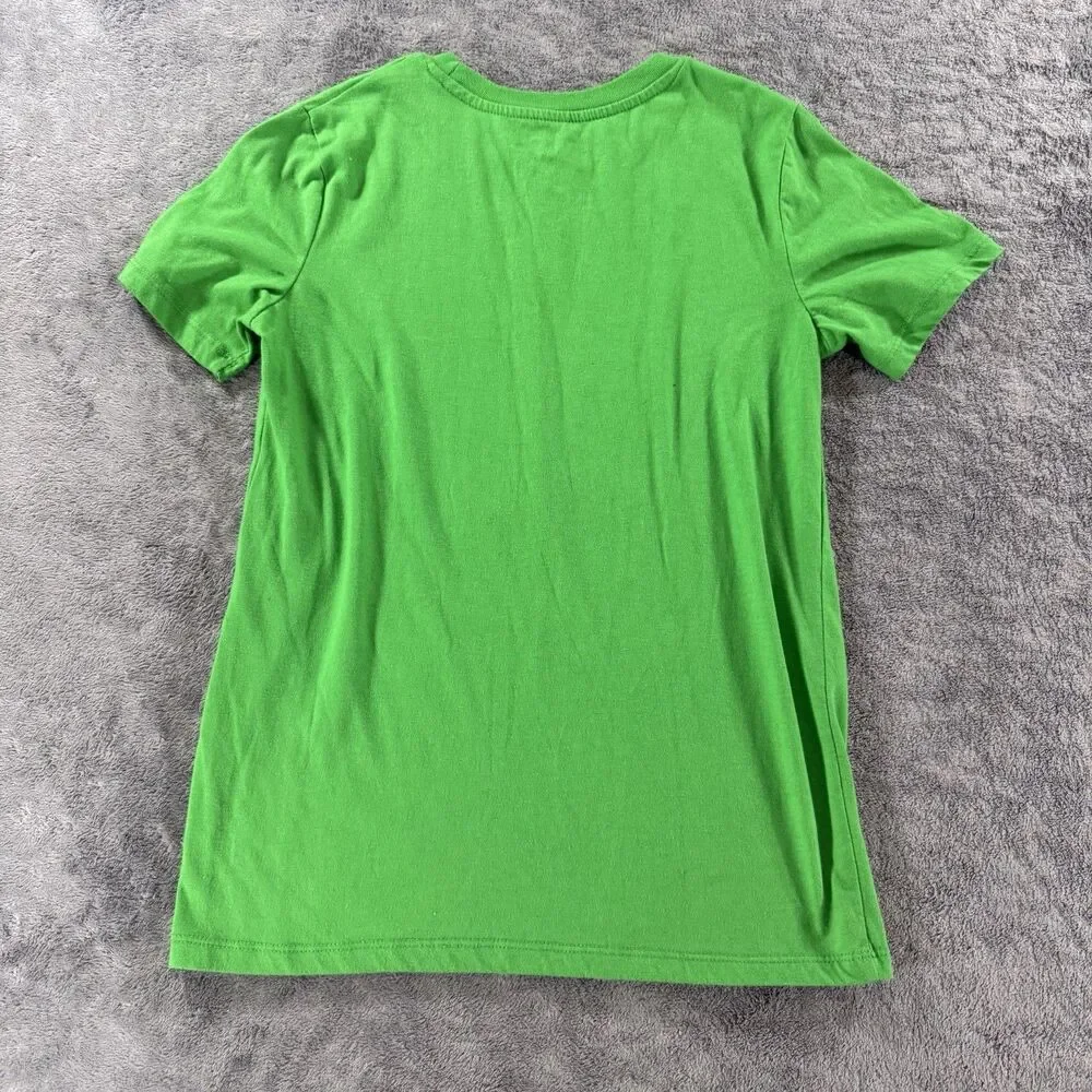 King Of‎ Mardi Gras Tee Alligator Beads Graphic NOLA Large Bright Green